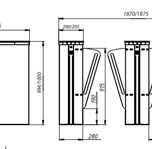 Turnichet Automat Speedblade-1 – Sistem Master + Slave - Imagine 3